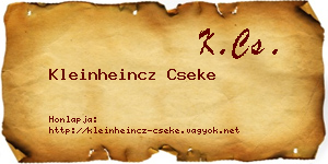Kleinheincz Cseke névjegykártya